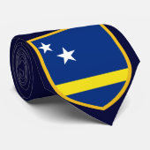 Mooie vlag Curaçao Stropdas (Opgerold)