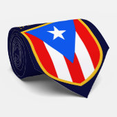 Mooie vlag Puerto Rico Stropdas (Opgerold)