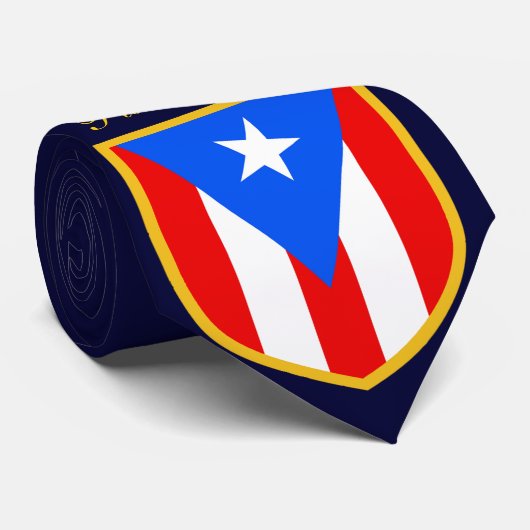 Mooie vlag Puerto Rico Stropdas (Opgerold)