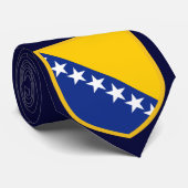 Mooie vlag van Bosnië-Herzegovina Stropdas (Opgerold)