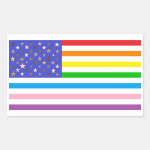 Mooie vlag van de VS Rechthoekige Sticker