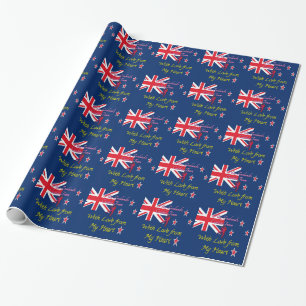 Mooie Vlag van Nieuw-Zeeland Kunstprint Ontwerp Cadeaupapier