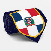 Mooie vlag voor de Dominicaanse Republiek Stropdas (Opgerold)