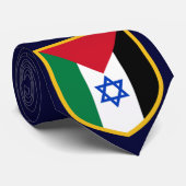 Mooie vlag voor Palestina en Israël Stropdas (Opgerold)