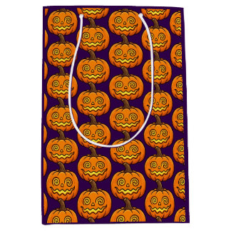 Mooie Vlammende Pompoen Halloween Favor Zak Medium Cadeauzakje