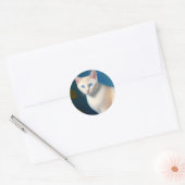 Mooie vlampunt Siamese kat Ronde Sticker (Envelop)