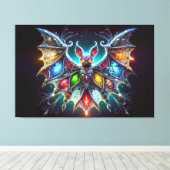 Mooie vleermuis canvas afdruk (Insitu (Houten vloer))