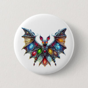 Mooie vleermuis ronde button 5,7 cm