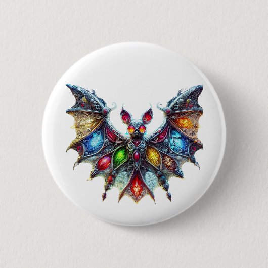 Mooie vleermuis ronde button 5,7 cm (Voorkant)