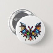 Mooie vleermuis ronde button 5,7 cm (Voorkant /achterkant)