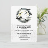 Mooie vleermuizen Halloween Party Kaart (Staand voorkant)