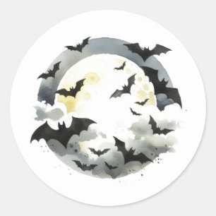 Mooie vleermuizen Halloween Ronde Sticker