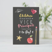 Mooie Vleugels Quote - Vice Principals Bedankkaart (Staand voorkant)