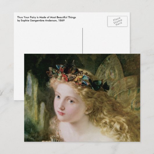 Mooie vliegende Butterflies van Sophie Anderson Briefkaart (Voorkant / Achterkant)