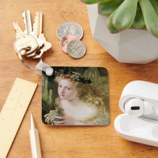 Mooie vliegende Butterflies van Sophie Anderson Sleutelhanger (Bureau)