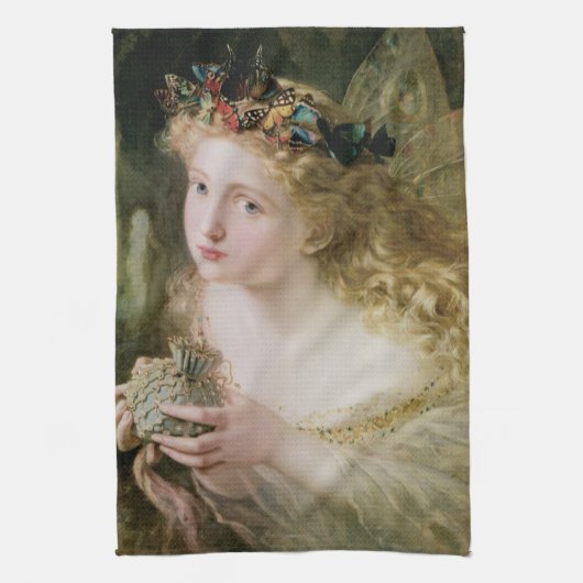 Mooie vliegende Butterflies van Sophie Anderson Theedoek (Verticaal)