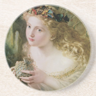 Mooie vliegende Butterflies van Sophie Anderson Zandsteen Onderzetter