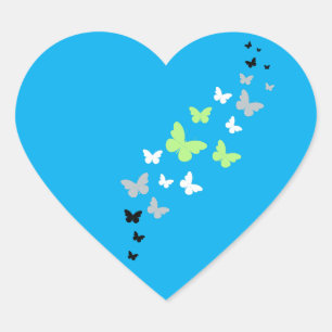 Mooie Vlinder Agender Pride Hart Sticker