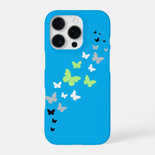 Mooie Vlinder Agender Pride iPhone Hoesje (Achterkant)