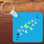 Mooie Vlinder Agender Pride  Sleutelhanger (Voorkant)