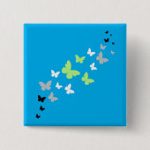 Mooie Vlinder Agender Pride  Vierkante Button 5,1 Cm (Voorkant)