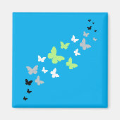 Mooie vlinder agender trots magneet (Voorkant)