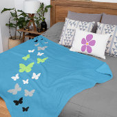 Mooie vlinder agender trots sherpa deken