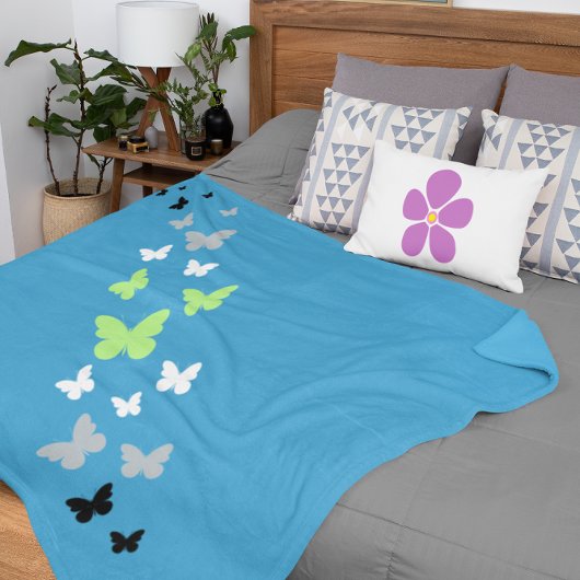 Mooie vlinder agender trots sherpa deken