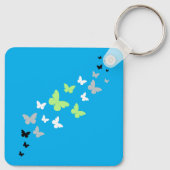 Mooie vlinder agender trots sleutelhanger (Achterkant)