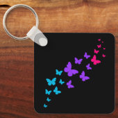 Mooie Vlinder Androgyn Pride-ontwerp Sleutelhanger (Voorkant)