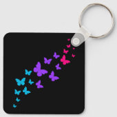 Mooie Vlinder Androgyn Pride-ontwerp Sleutelhanger (Achterkant)