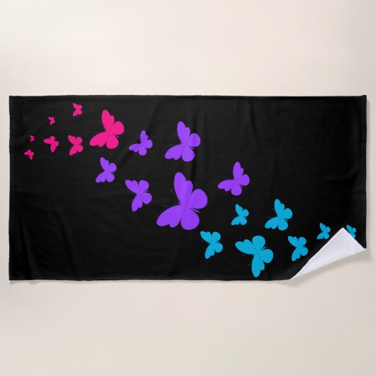 Mooie Vlinder Androgyn Pride-ontwerp Strandlaken (Voorkant)