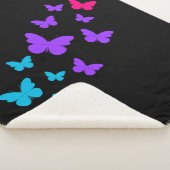 Mooie vlinder androgyne trots ontwerp sherpa deken (3/4)