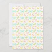 Mooie Vlinder Baby Shower Uitnodiging (Achterkant)