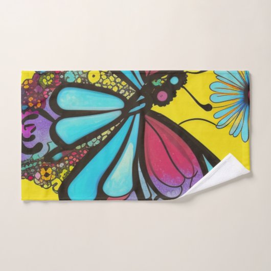 Mooie vlinder bad handdoek (Handdoek)