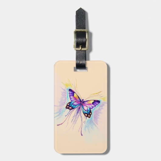 Mooie vlinder bagagelabel (Voorkant verticaal)