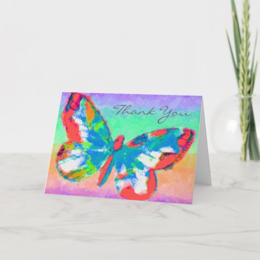 Mooie Vlinder Bedankkaart (Voorkant)