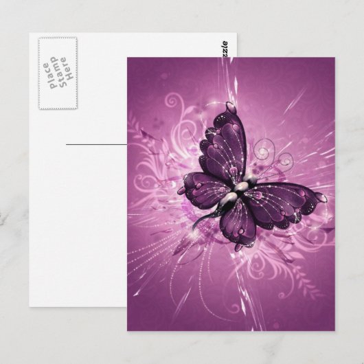 Mooie vlinder briefkaart (Voorkant / Achterkant)