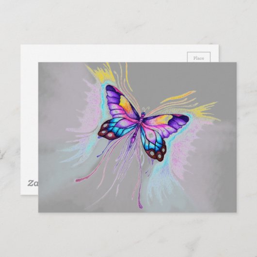 Mooie vlinder briefkaart (Voorkant / Achterkant)