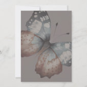 Mooie vlinder bruids douche uitnodiging (Achterkant)