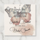 Mooie Vlinder Bruiloft Dank Je Bedankjes Labels (Voorkant)