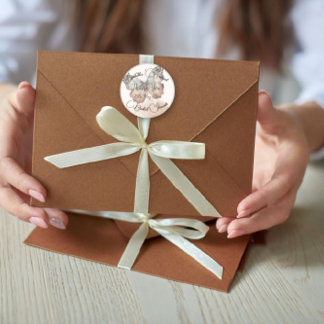 Mooie Vlinder Bruiloft Feest Dank Je Ronde Sticker