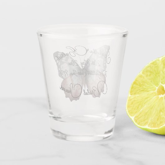 Mooie Vlinder Bruiloft Feest Favor Shot Glas (Achterkant)