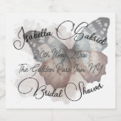 Mooie Vlinder Bruiloft Feest Favor Sparkling Wijnetiket (Enkel label)