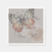 Mooie Vlinder Bruiloft Feestservetten Servet (Voorkant)