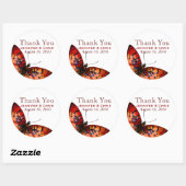 Mooie vlinder bruiloft stickers (Vel)