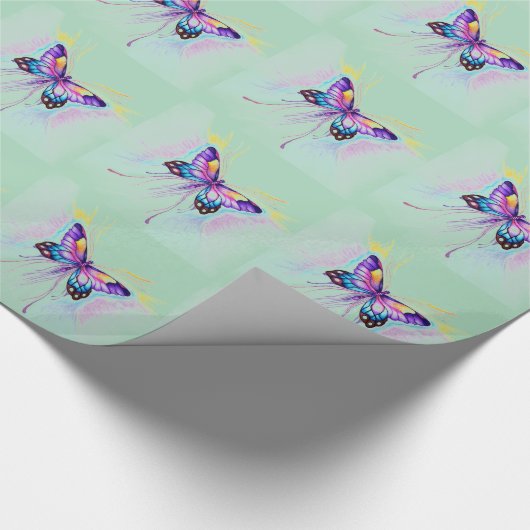 Mooie vlinder cadeaupapier (Hoek)