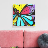 Mooie vlinder canvas afdruk (Insitu (Woonkamer))