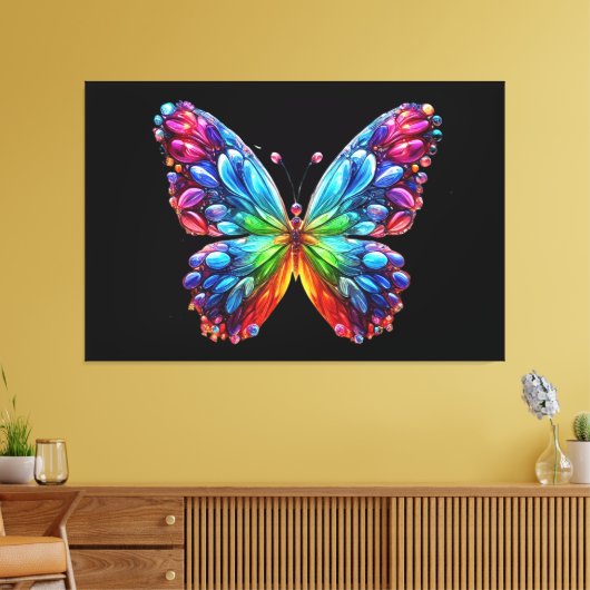Mooie vlinder canvas afdruk (Insitu (Woonkamer))