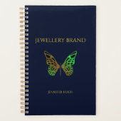 Mooie vlinder donkerblauw planner (Voorkant)